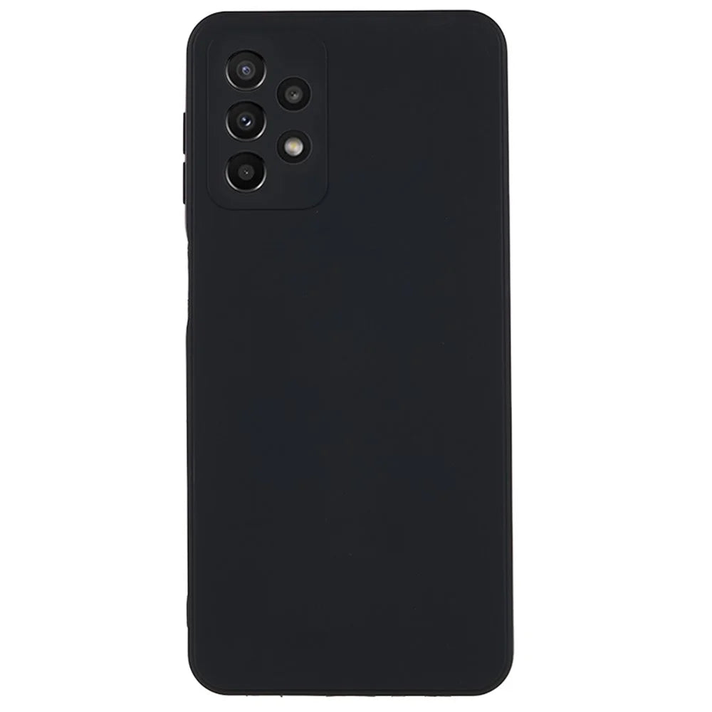 For Samsung Galaxy A23 5G (Global Version) / A23 4G Soft TPU Phone Case Straight Edge Phone Cover - Black - 1