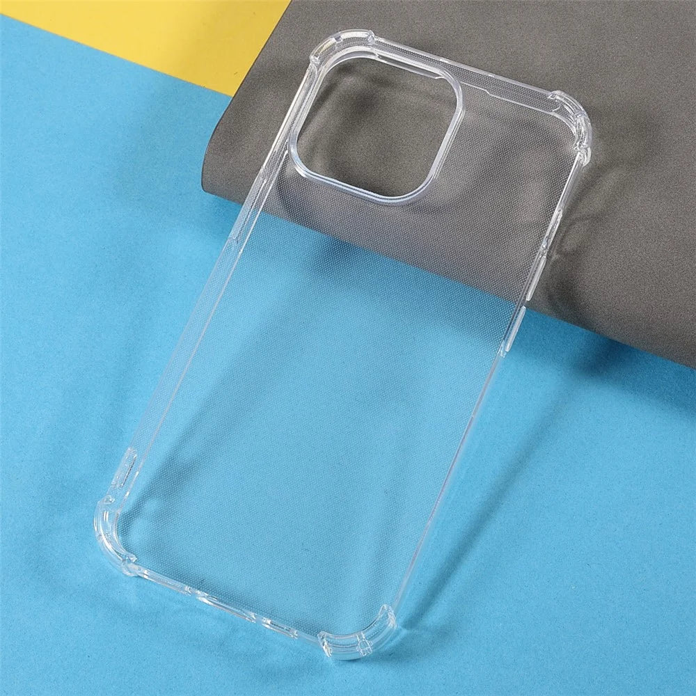 For iPhone 14 Crystal Clear Cover Reinforced Corner Shockproof Flexible TPU Phone Case - 5