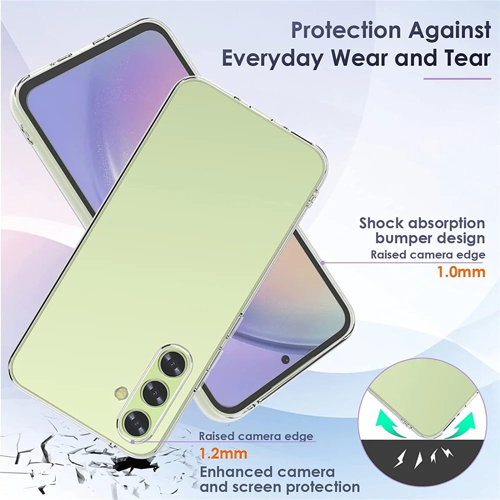 For Samsung Galaxy A34 5G Soft TPU Phone Case High Transparency Anti-fingerprint Protective Phone Cover - 2