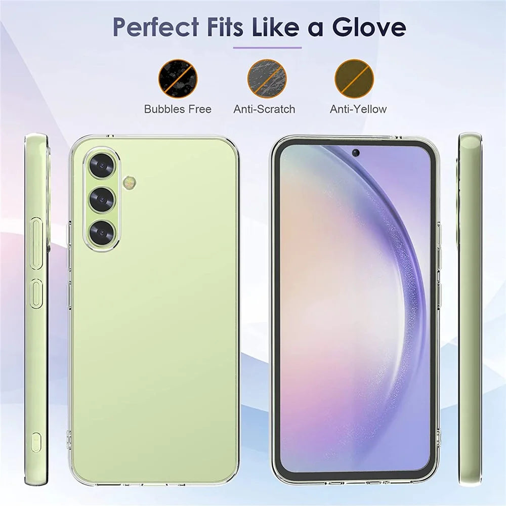For Samsung Galaxy A34 5G Soft TPU Phone Case High Transparency Anti-fingerprint Protective Phone Cover - 4