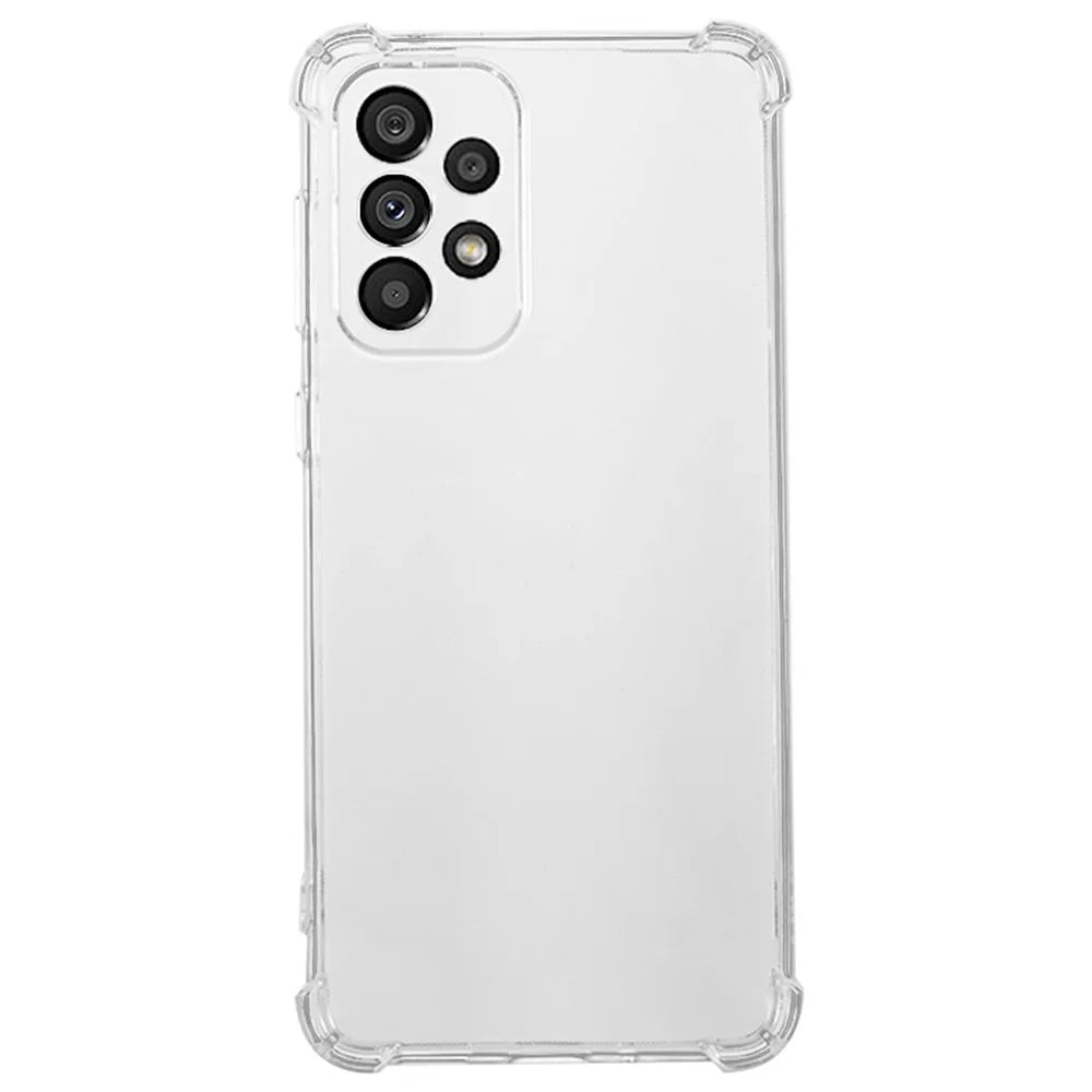 For Samsung Galaxy A73 5G Reinforced Corners Anti-drop Back Cover TPU Transparent Phone Case - 1