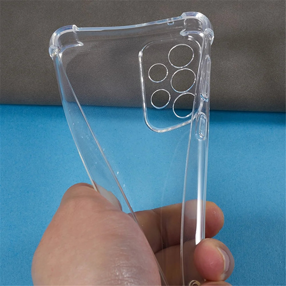 For Samsung Galaxy A73 5G Reinforced Corners Anti-drop Back Cover TPU Transparent Phone Case - 7