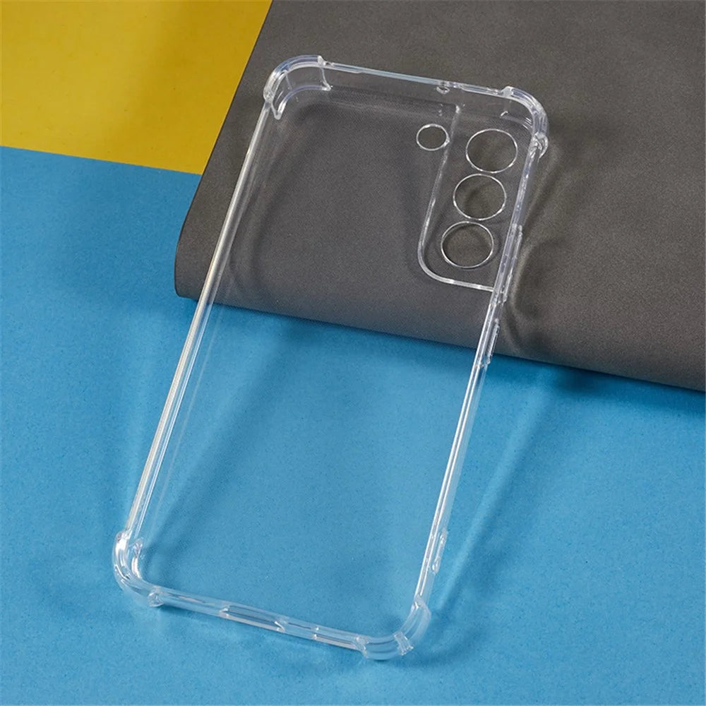 For Samsung Galaxy S22 5G Back Cover Transparent Reinforced Corners Anti-drop TPU Phone Case - 5