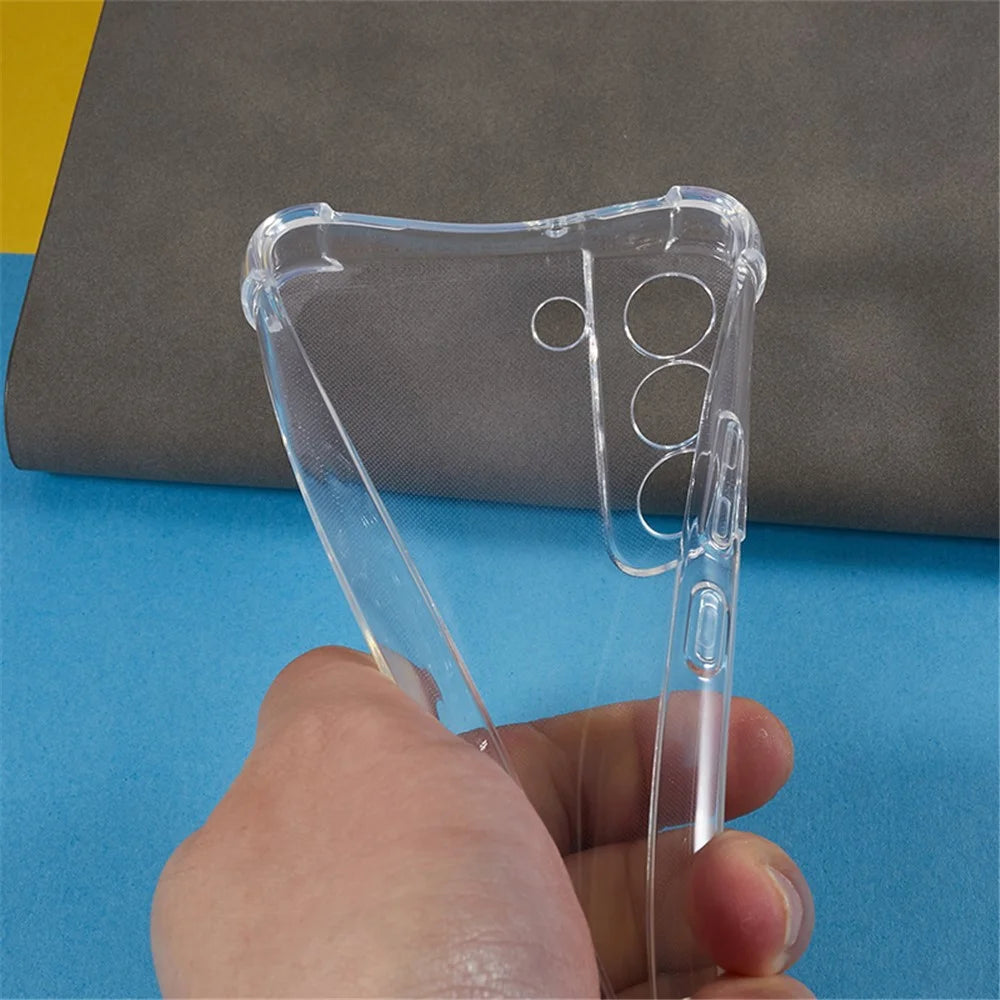 For Samsung Galaxy S22 5G Back Cover Transparent Reinforced Corners Anti-drop TPU Phone Case - 6