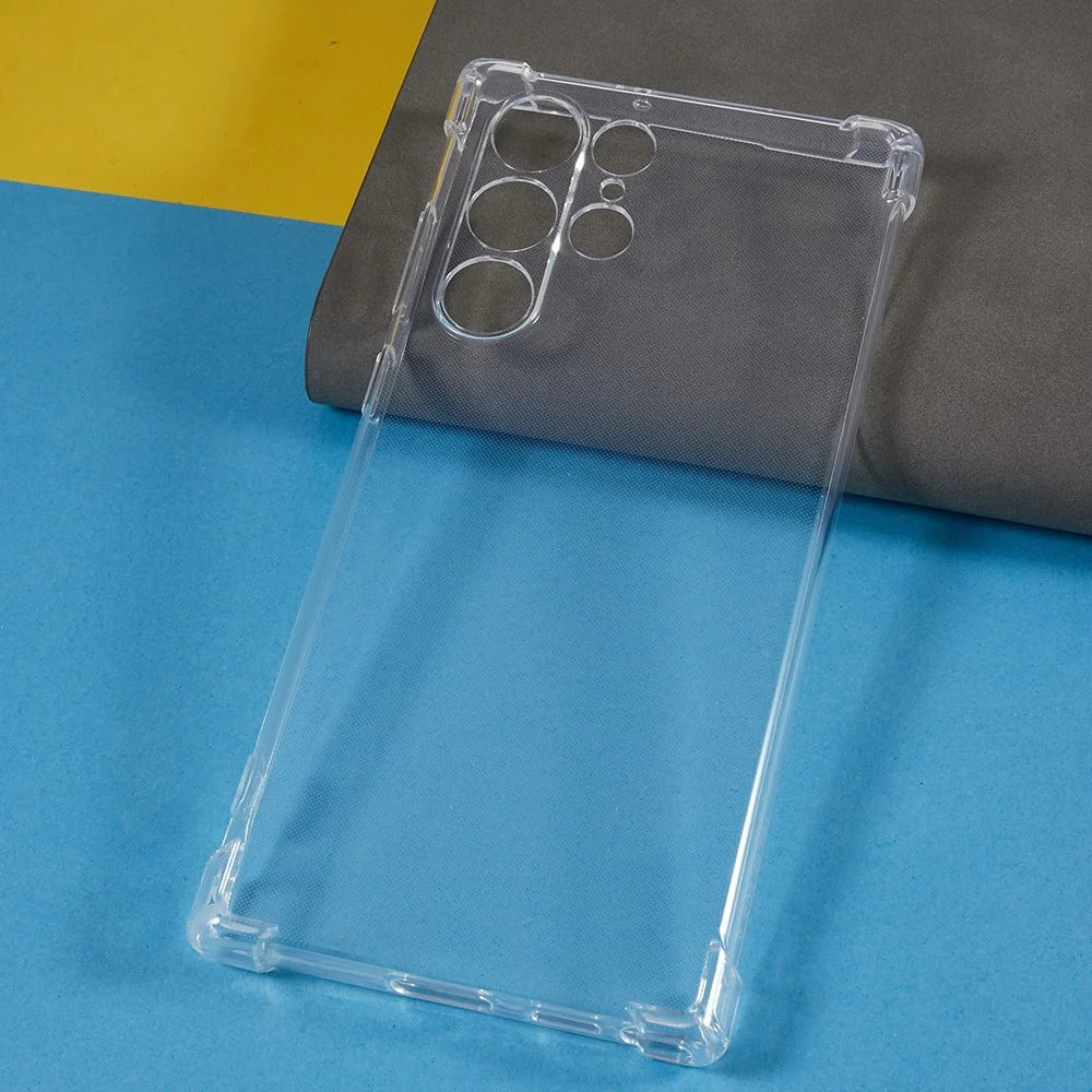 For Samsung Galaxy S22 Ultra 5G Soft TPU Case Reinforced Corner Anti-drop Clear Phone Cover - 2