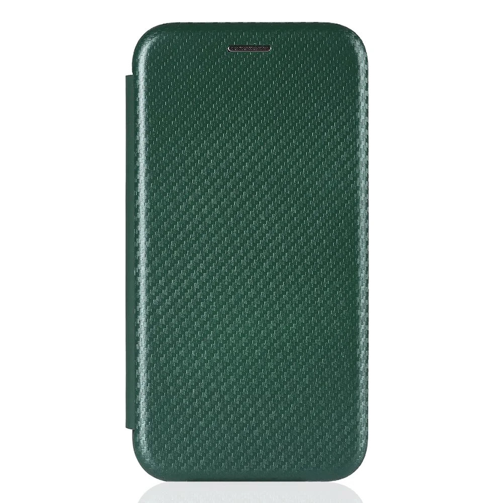 Stand Cover for Asus ROG Phone 7 5G / 7 Ultimate 5G Carbon Fiber Texture Card Slot PU Leather Phone Case - Green - 6