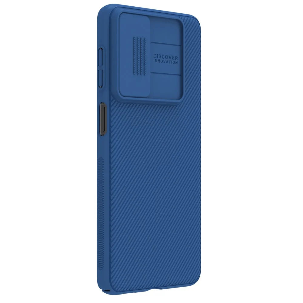 NILLKIN CamShield for Samsung Galaxy M54 5G / F54 5G Hard PC Phone Case Slide Lens Protection Anti-drop Cover - Blue - 5