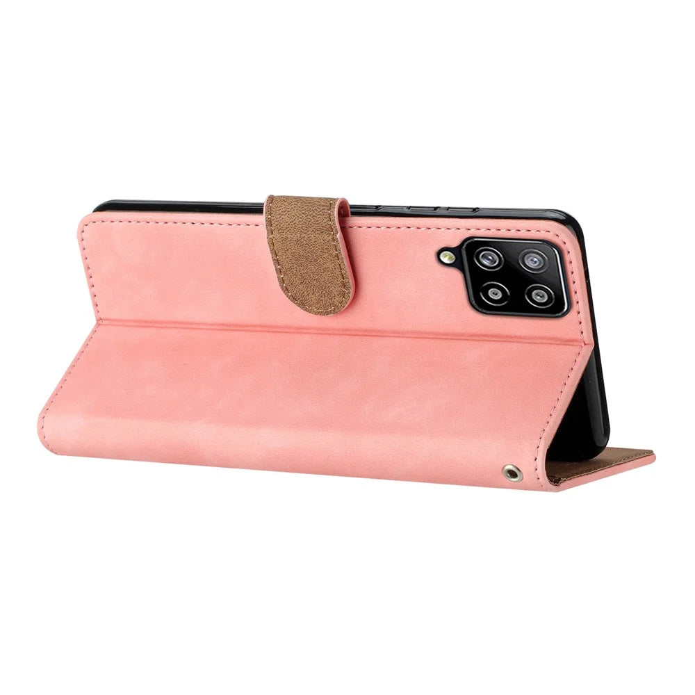 Butterfly Imprinted Phone Case for Samsung Galaxy M53 5G PU Leather Cover with Stand Wallet - Pink - 4