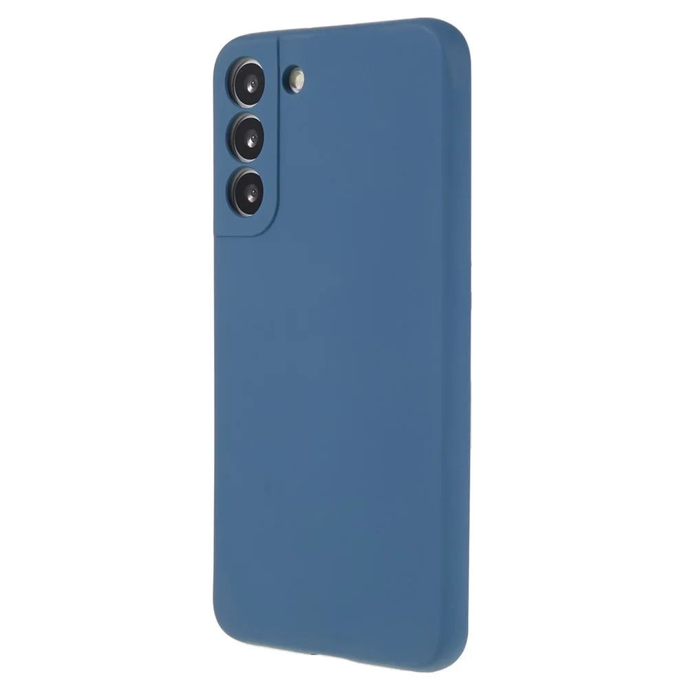 For Samsung Galaxy S21 FE 5G Rubberized TPU Phone Case Fiber Lining Anti-Scratch Cover - Sapphire - 1