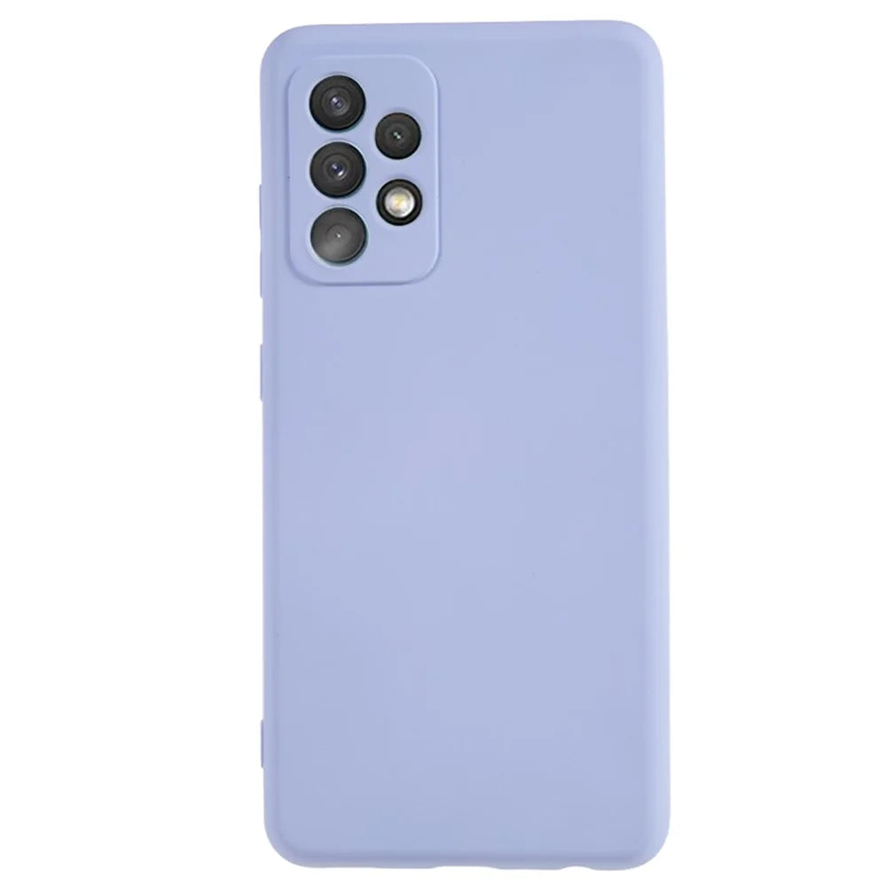 For Samsung Galaxy A32 5G / M32 5G Rubberized Phone Case Fiber Lining Scratch Proof TPU Back Cover - Light Purple - 1