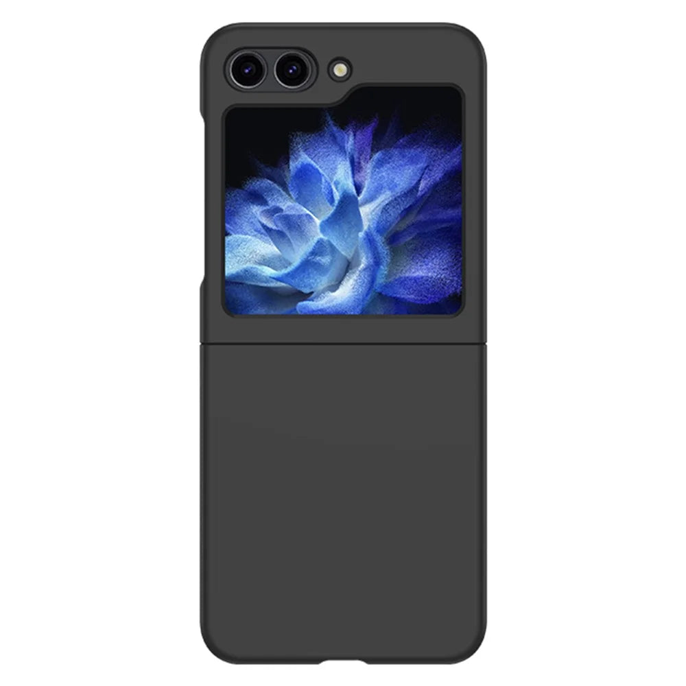 Skin-touch Phone Case for Samsung Galaxy Z Flip5 5G Hinge Protection Hard PC Phone Cover - Black - 2