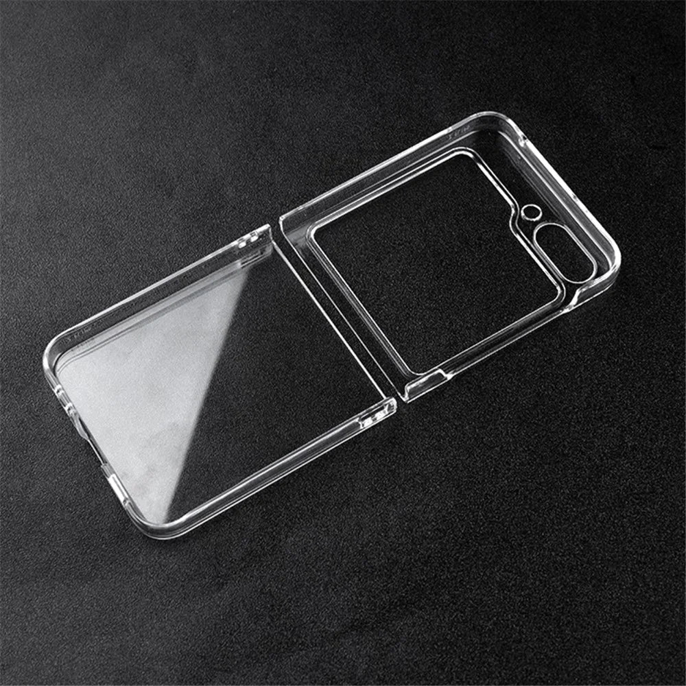 For Samsung Galaxy Z Flip5 5G Transparent Back Shell Phone Case Drop Resistant Hard PC Phone Cover - 4
