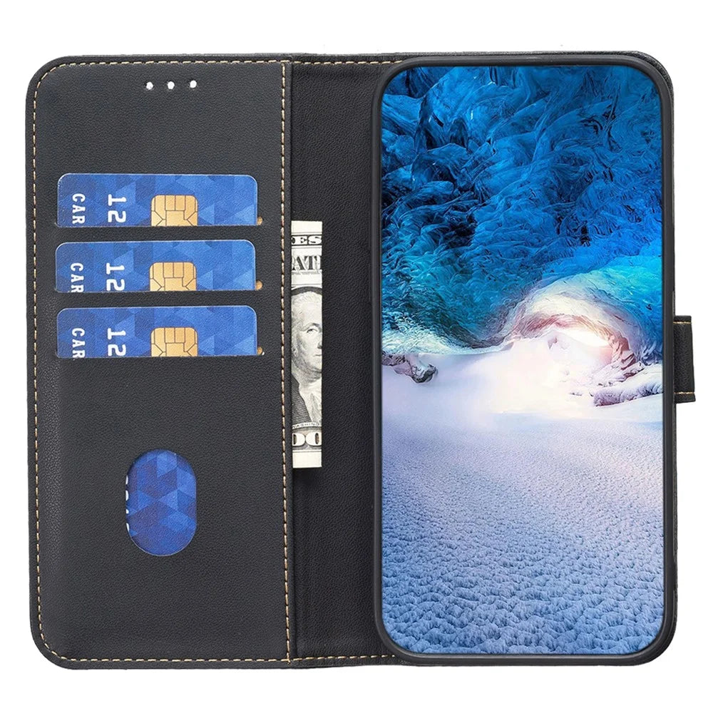 BINFEN COLOR BF17 Leather Wallet Case for iPhone 6 Plus / 6s Plus / 7 Plus / 8 Plus 5.5 inch , Stand Magnetic Flip Phone Cover - Black - 2