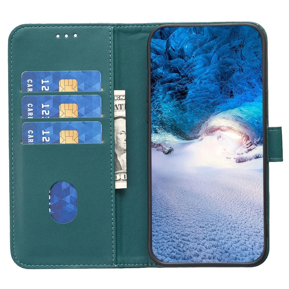 BINFEN COLOR BF17 For Samsung Galaxy S20 Plus 4G / 5G Slim-Fit Phone Cover Stand Magnetic Wallet PU Leather Phone Case - Green - 2