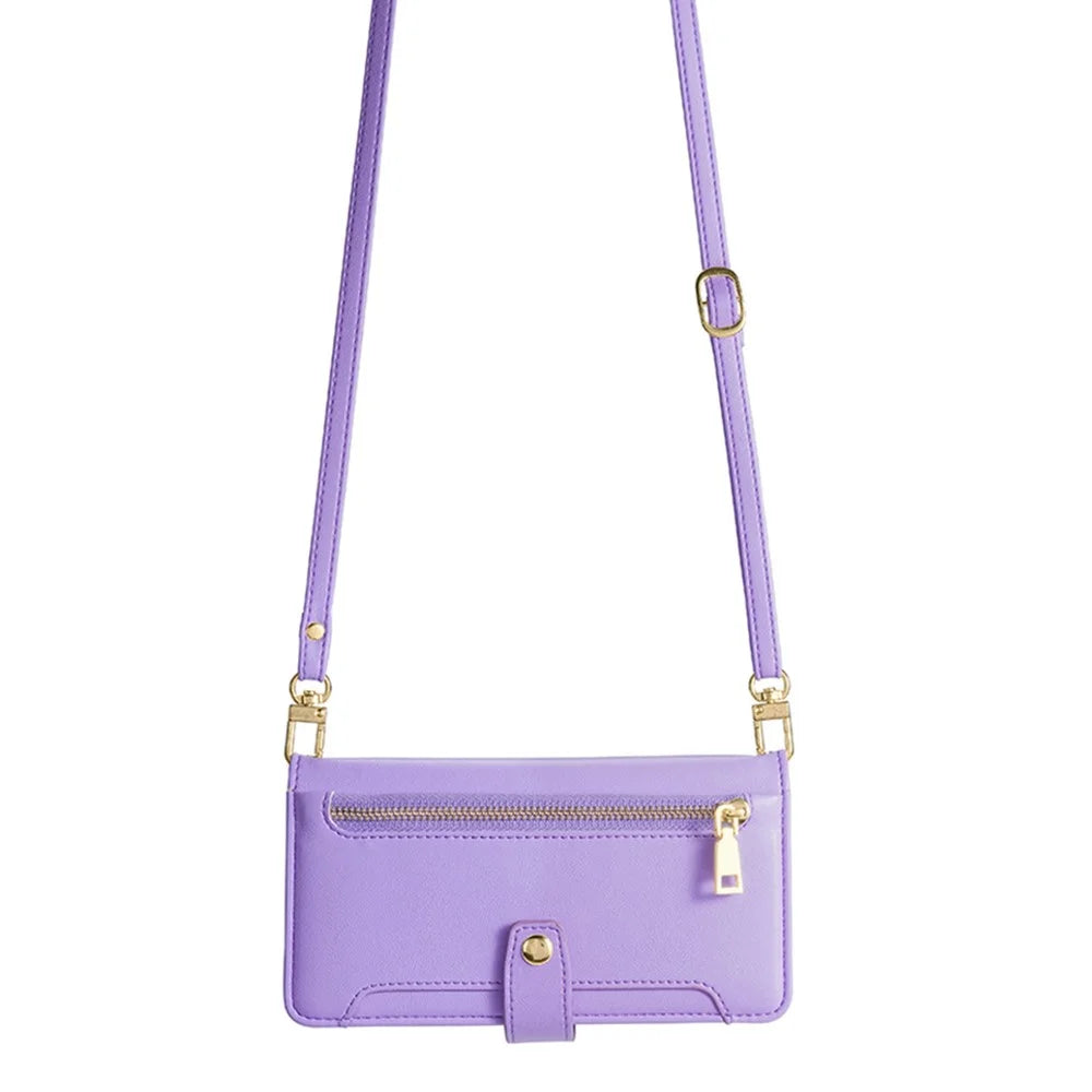 Leather Phone Cover for OnePlus Nord CE 3 Lite 5G / Nord N30 5G Horizontal Stand Wallet Case with Zipper Pocket - Purple - 4