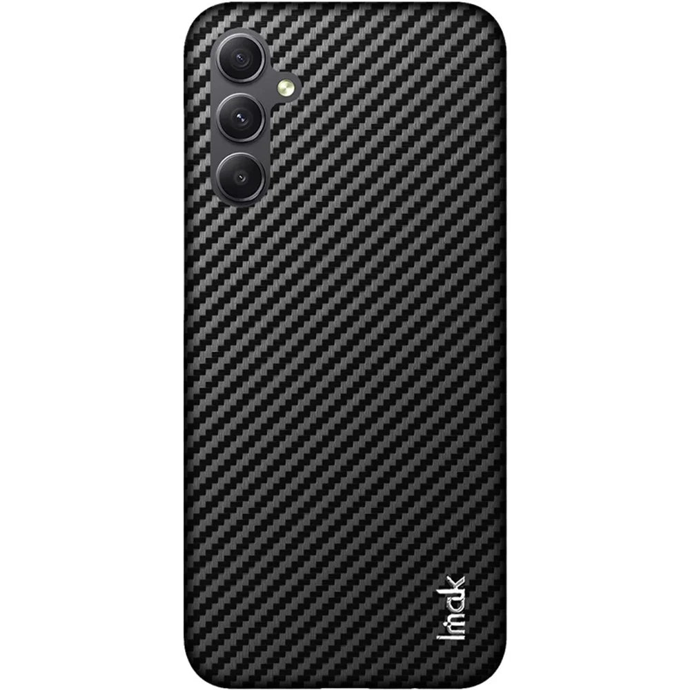 IMAK Ruiyi Series for Samsung Galaxy A54 5G Carbon Fiber Texture Back Cover PU Leather Coated PC Phone Case - 4