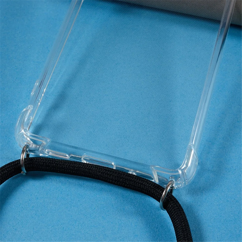 TPU Case for Samsung Galaxy S20 FE / S20 FE 5G /  S20 FE 2022 / S20 Lite , Anti-drop Clear Phone Cover with Lanyard - 7