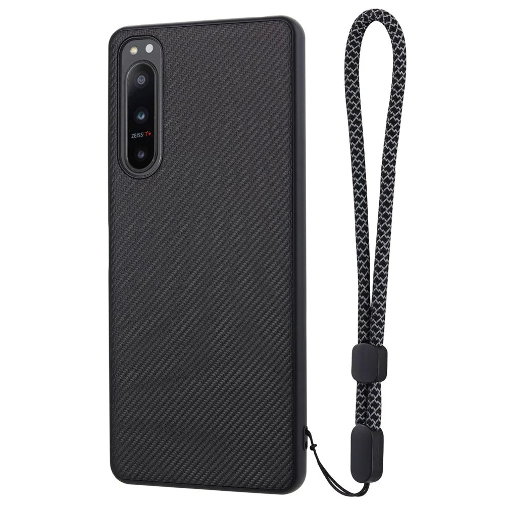 VILI TC Series For Sony Xperia 5 IV 5G Phone Case Anti-fall Textured PU Leather Coated TPU Cover - 1
