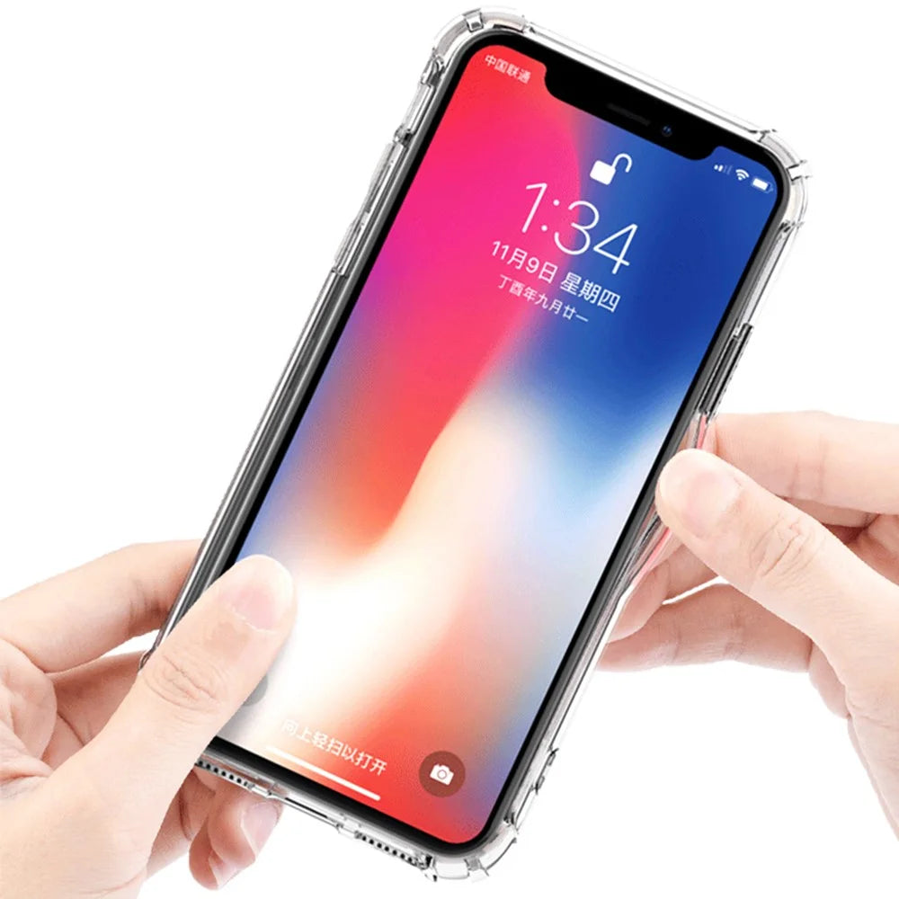 10PCS For iPhone 13 Pro Max Cell Phone Case Ultra-Thin 1.5mm Clear Phone Cover Acrylic+TPU Shell - 6