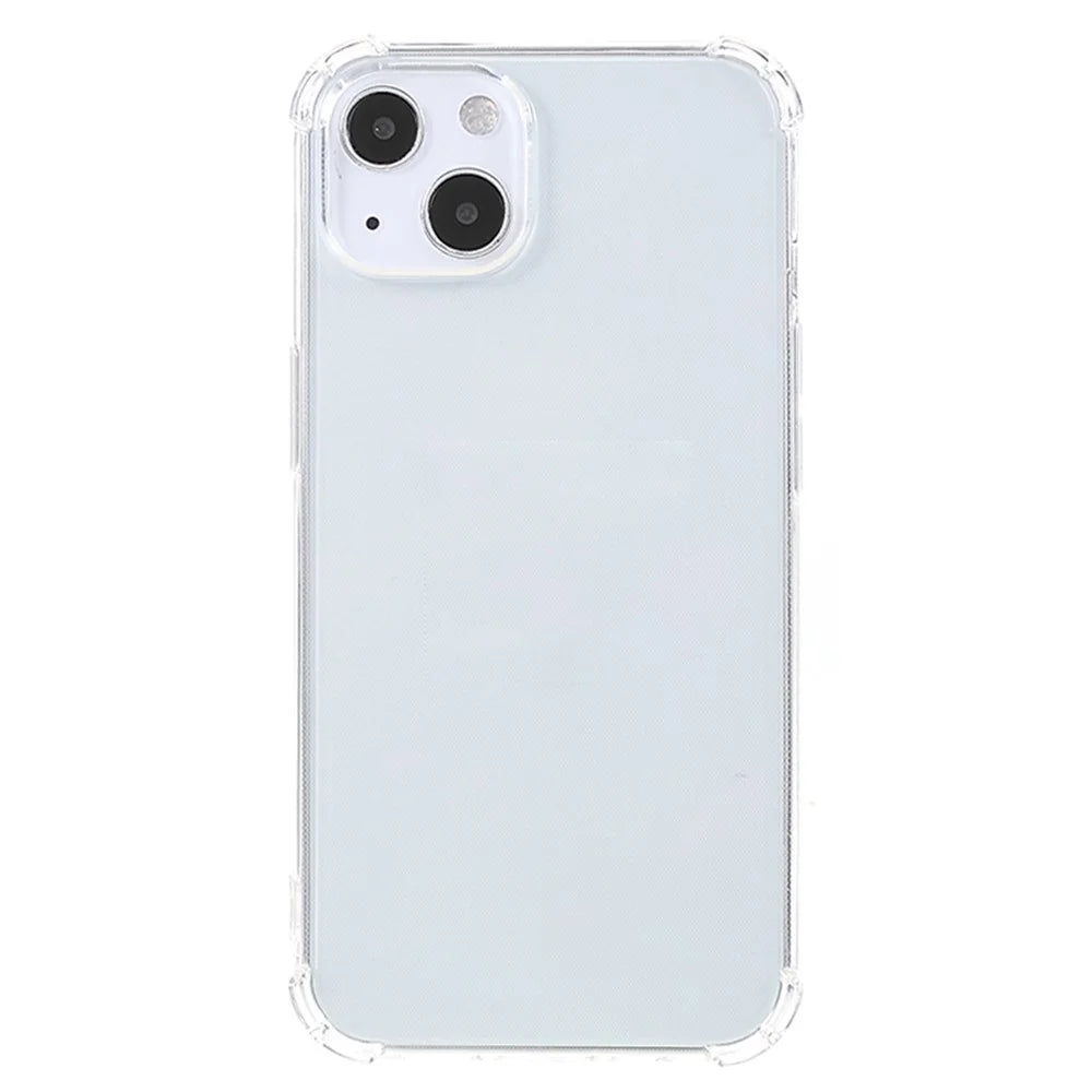 10Pcs For iPhone 14 Watermark-free 1.5mm TPU Case Clear Corner Protection Anti-drop Phone Cover - 2
