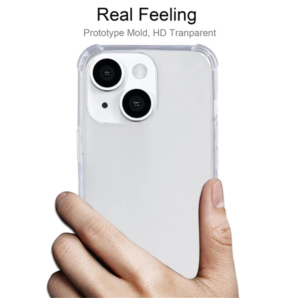 10Pcs 1.5mm TPU Case for iPhone 13 mini 5.4 inch , Watermark-free Phone Cover Corner Protection Clear Shell - 4
