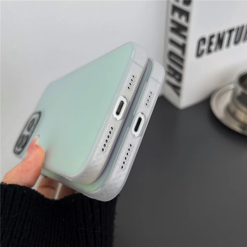 For iPhone 14 Pro Max Laser Discoloration Design Mobile Phone Case Hard PC Flexible TPU Phone Cover Shell - 5
