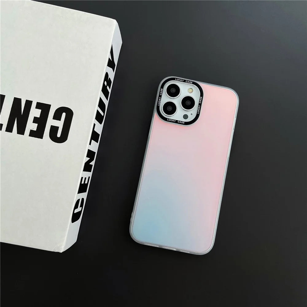 For iPhone 14 Pro Max Laser Discoloration Design Mobile Phone Case Hard PC Flexible TPU Phone Cover Shell - 6