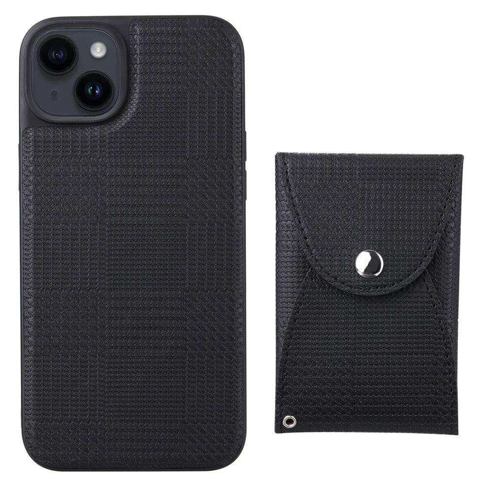 VILI TH Pouch Series For iPhone 14 Detachable Magnetic Wallet Case PC+TPU+PU Leather Phone Cover - Black - 2
