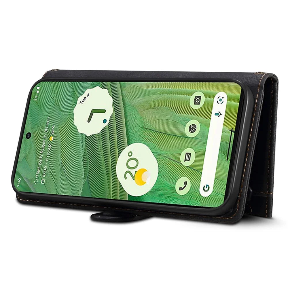 ESEBLE Star Series RFID Blocking Wallet Case for Google Pixel 8 Pro , Zipper Pocket PU Leather Stand Phone Cover - Black - 2