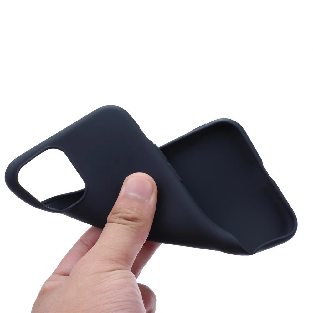 TPU Mobile Phone Cover For iPhone 15 Pro , Anti-Scratch Phone Shell Matte Design Phone Case - Black - 3