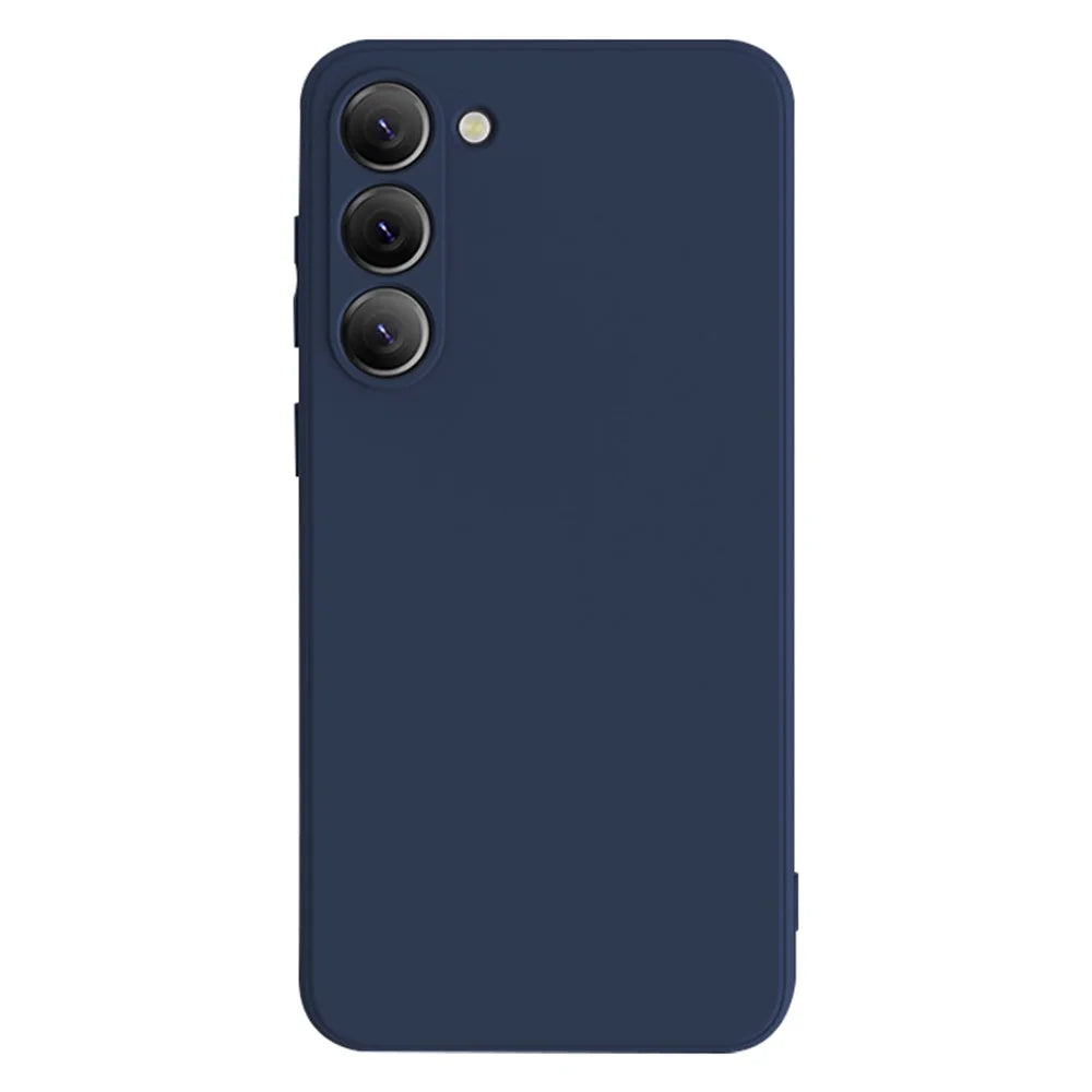 X-LEVEL For Samsung Galaxy S23 Liquid Silicone Texture Back Cover Anti-drop TPU Phone Case - Dark Blue - 1