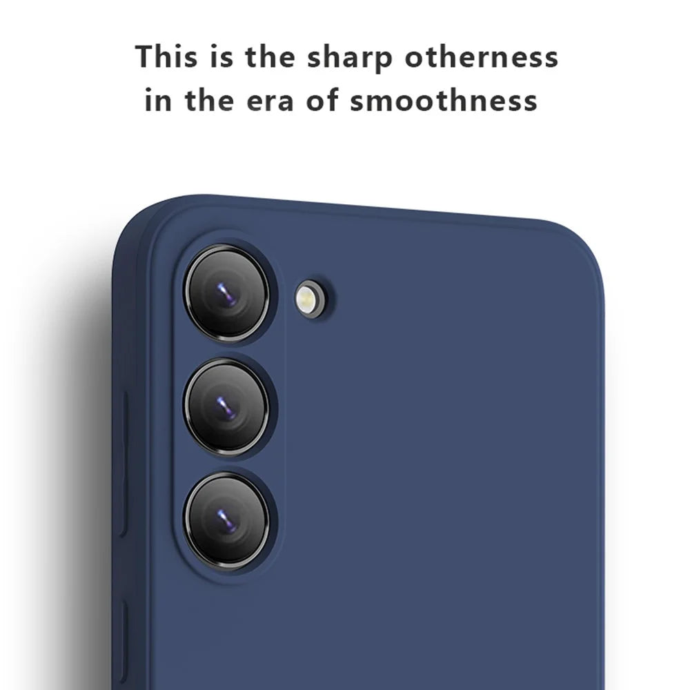 X-LEVEL For Samsung Galaxy S23+ Liquid Silicone Texture Phone Cover Soft TPU Protective Case - Dark Blue - 2