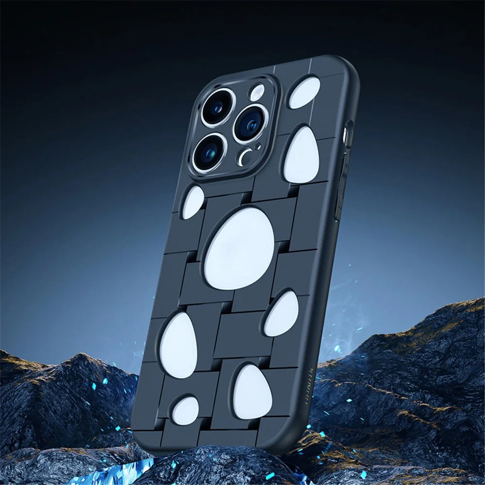 XUNDD Protective Shell for iPhone 14 Pro Max Drop-proof TPU Phone Case with Heat Dissipation Holes - Black - 2