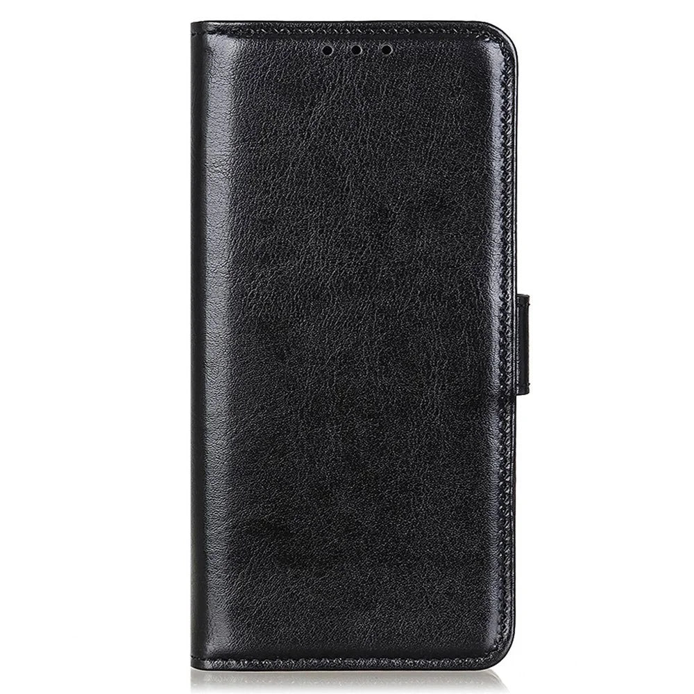 For OnePlus Nord 3 5G / Ace 2V Crazy Horse Texture Flip Phone Cover Wallet TPU+PU Leather Stand Case - Black - 6