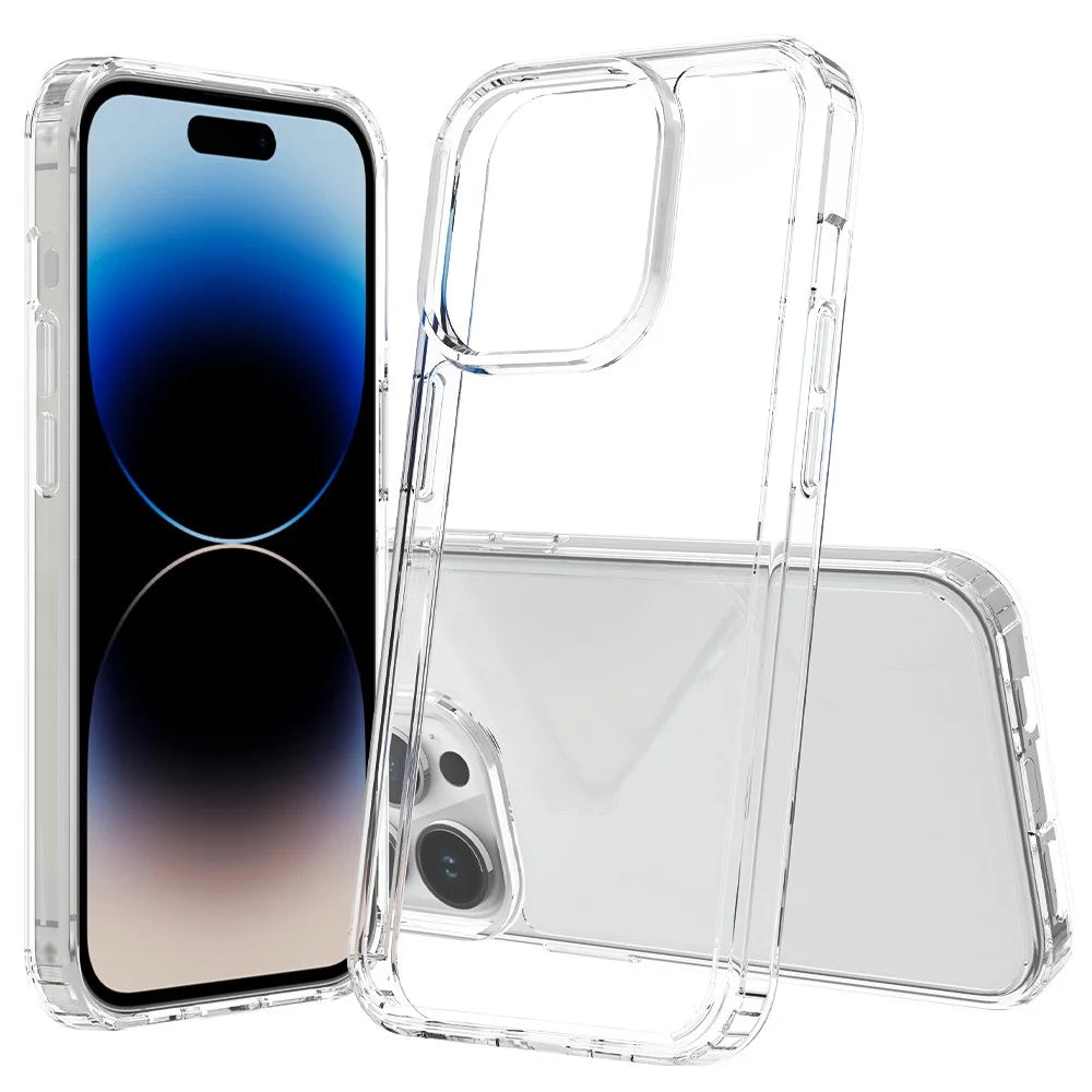 For iPhone 15 Pro Slim-Fit Hybrid Phone Cover Shell Anti-Scratch Clear Acrylic+TPU Mobile Phone Case - 1