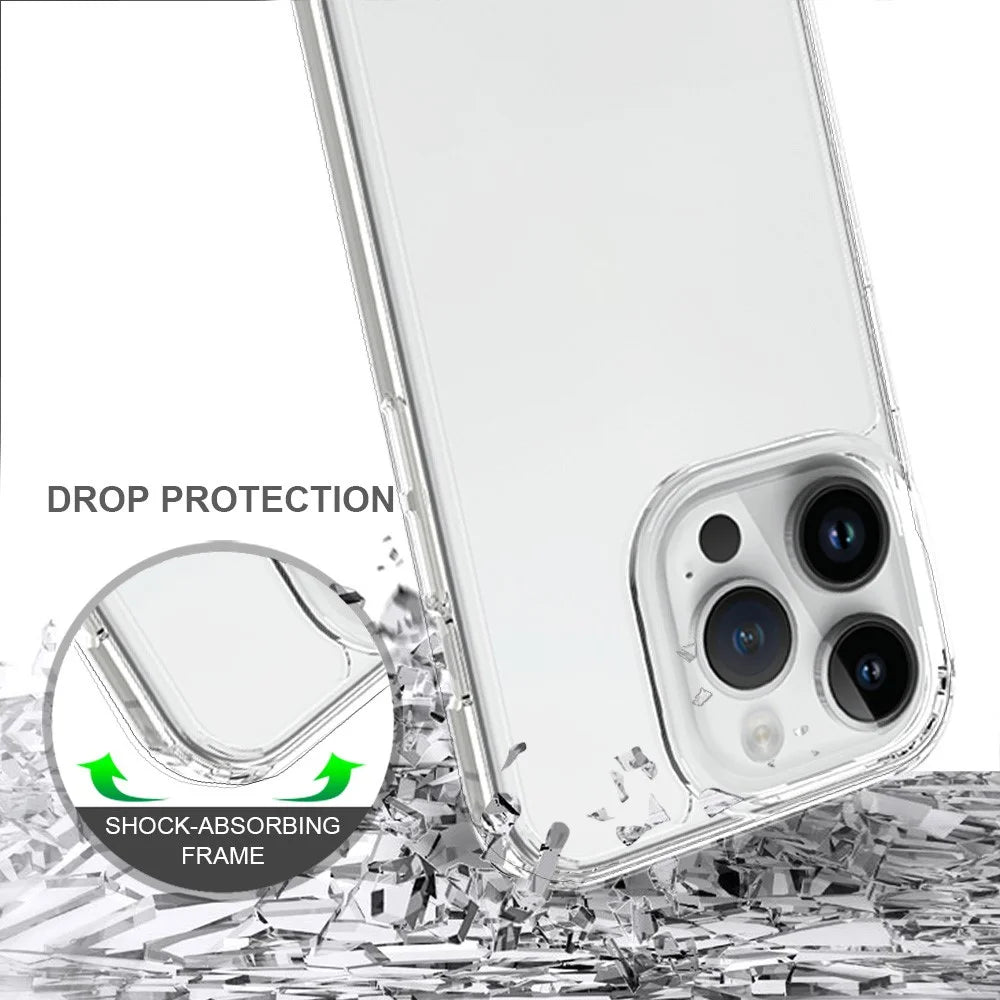 For iPhone 15 Pro Slim-Fit Hybrid Phone Cover Shell Anti-Scratch Clear Acrylic+TPU Mobile Phone Case - 3