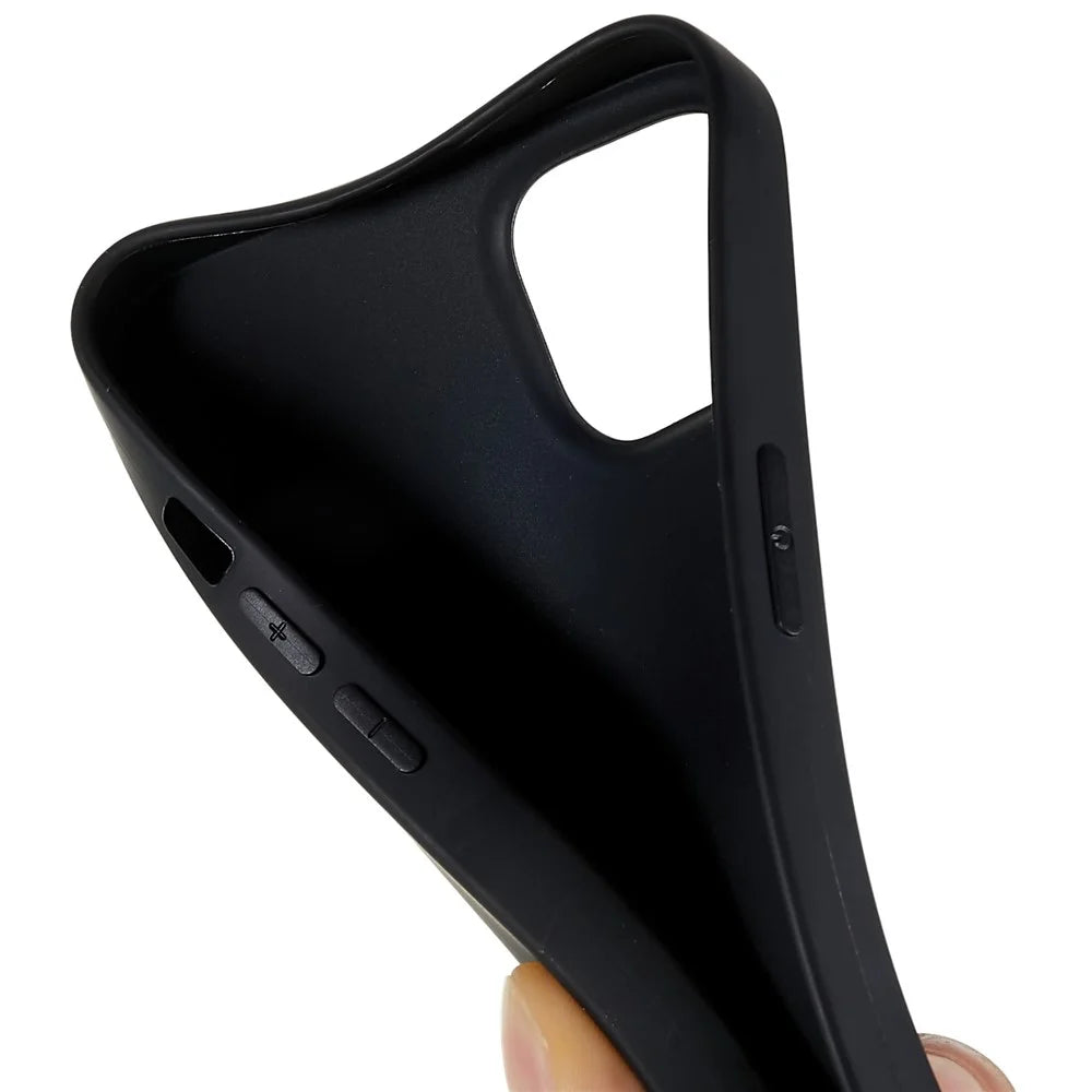 Phone Cover for iPhone 15 Fingerprint Free Matte Finish TPU Back Case - Black - 6