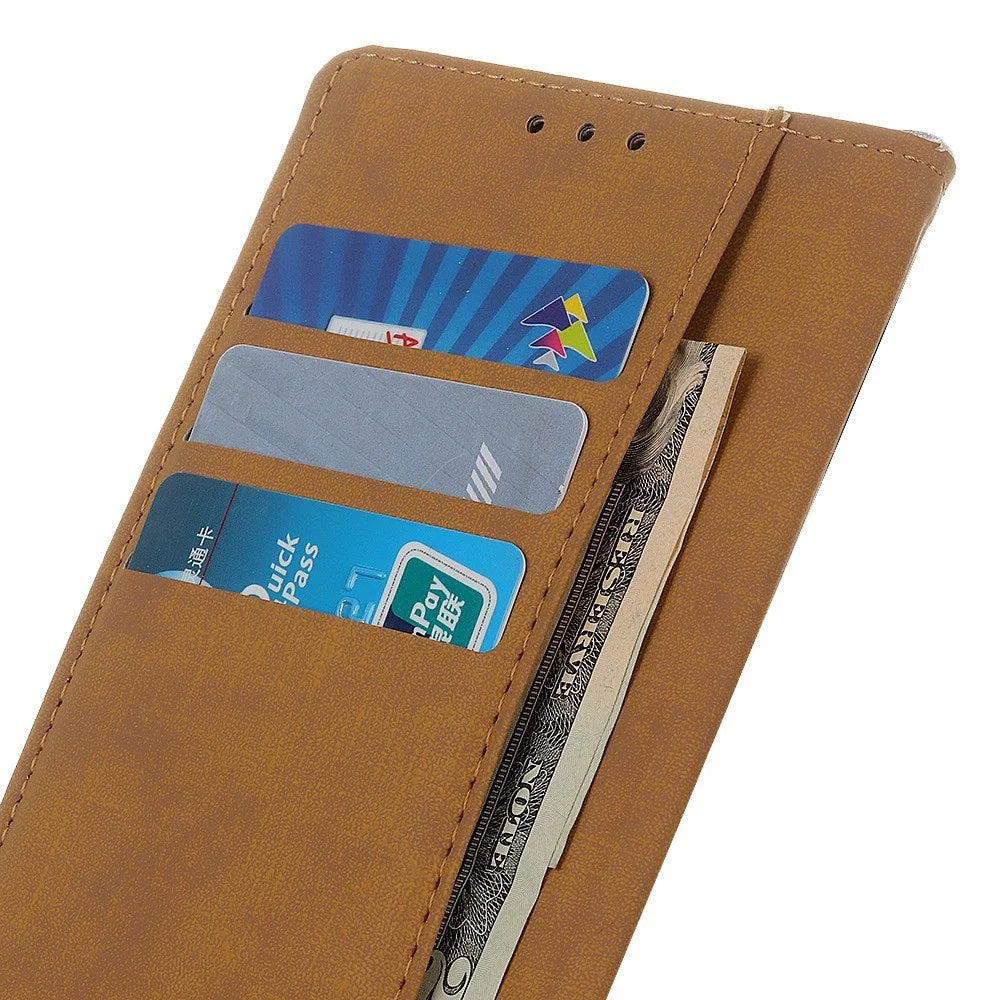 For OnePlus Nord 3 5G / Ace 2V Textured PU Leather Wallet Cover Anti-fall Flip Stand Phone Case - Black - 5