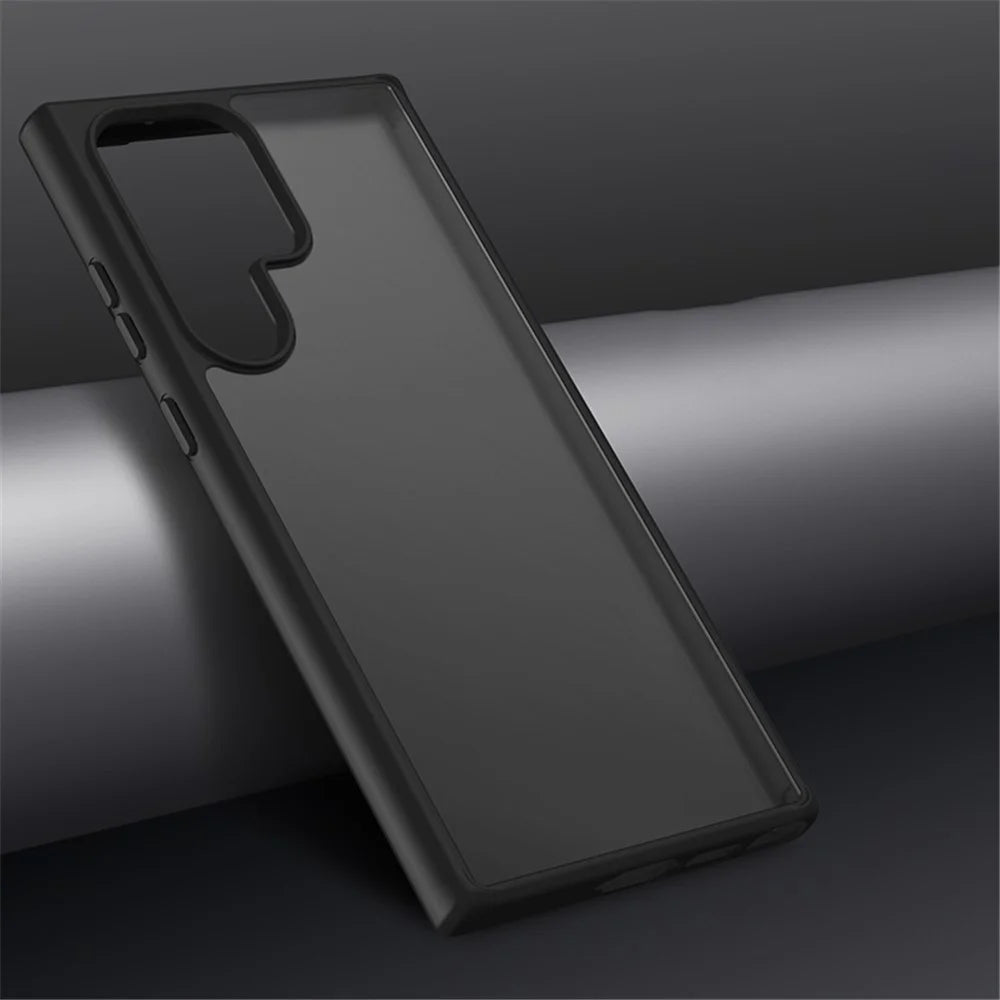 X-LEVEL For Samsung Galaxy S23 Ultra Anti-drop Airbags Matte Case TPU+PC Phone Cover - Black - 2