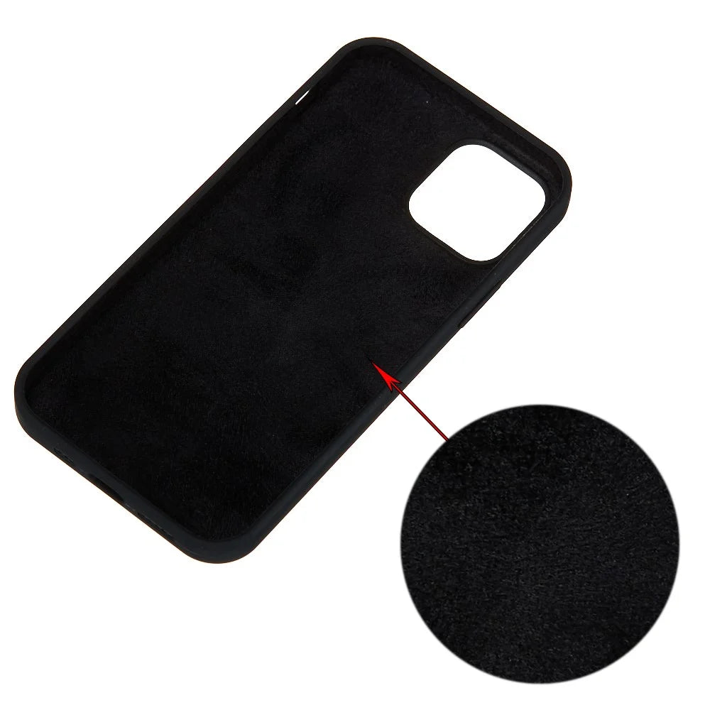 For iPhone 15 Pro Liquid Silicone Phone Case Soft Lining Anti-scratch Back Cover - Black - 3