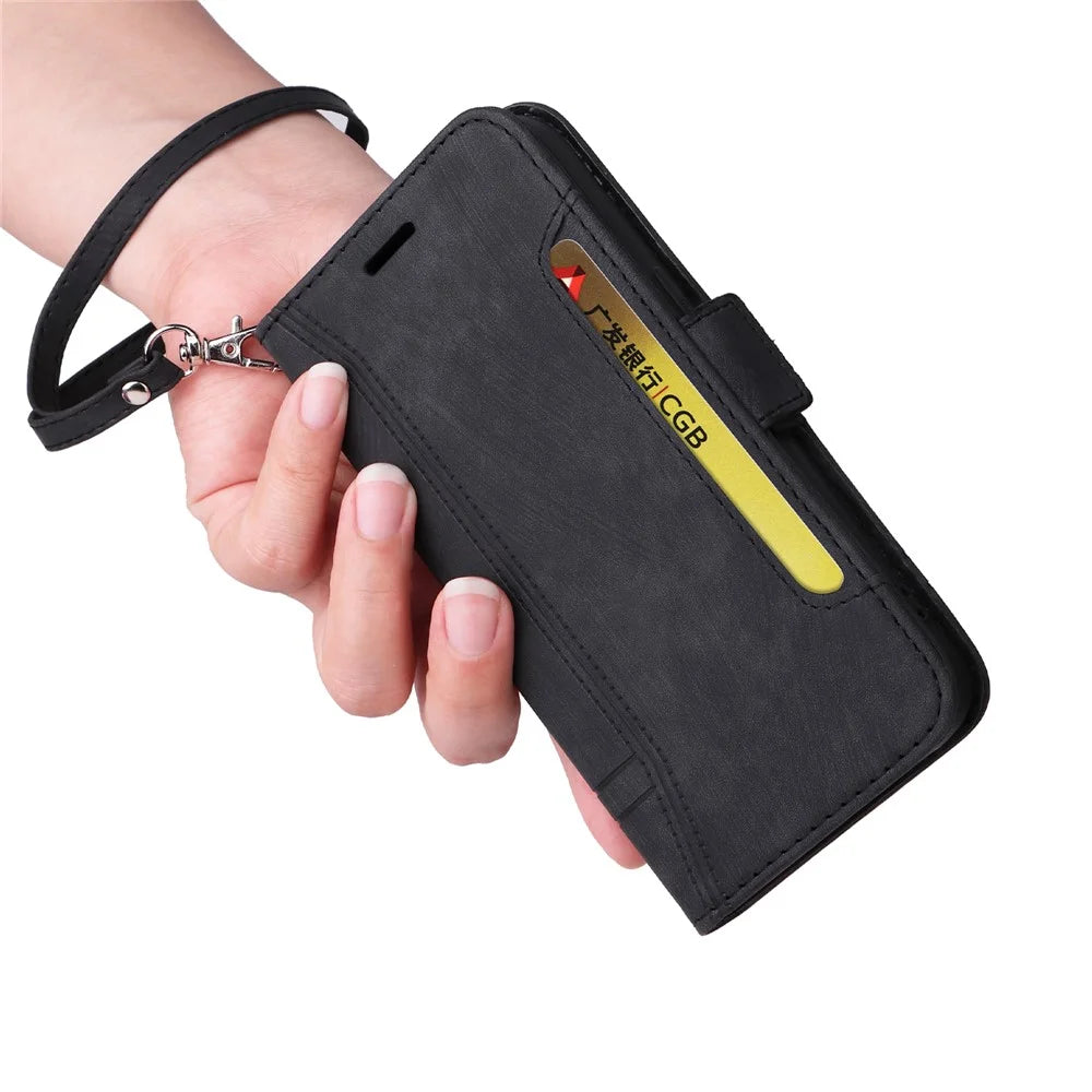 BETOPNICE 001 For vivo Y02 4G / Y11 (2023) / Y02A 4G Protective Cover Stitching Imprinted PU Leather Wallet Phone Case - Black - 6