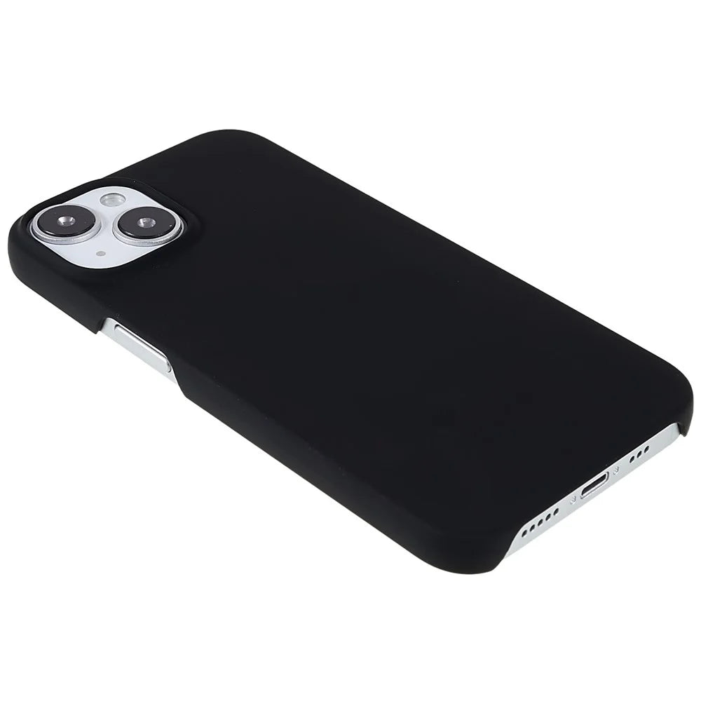 Rubberized Cell Phone Case for iPhone 15 , Scratch-resistant PC Protective Phone Cover - Black - 5