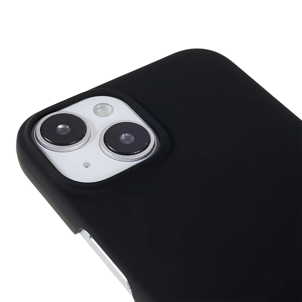 Rubberized Cell Phone Case for iPhone 15 , Scratch-resistant PC Protective Phone Cover - Black - 6