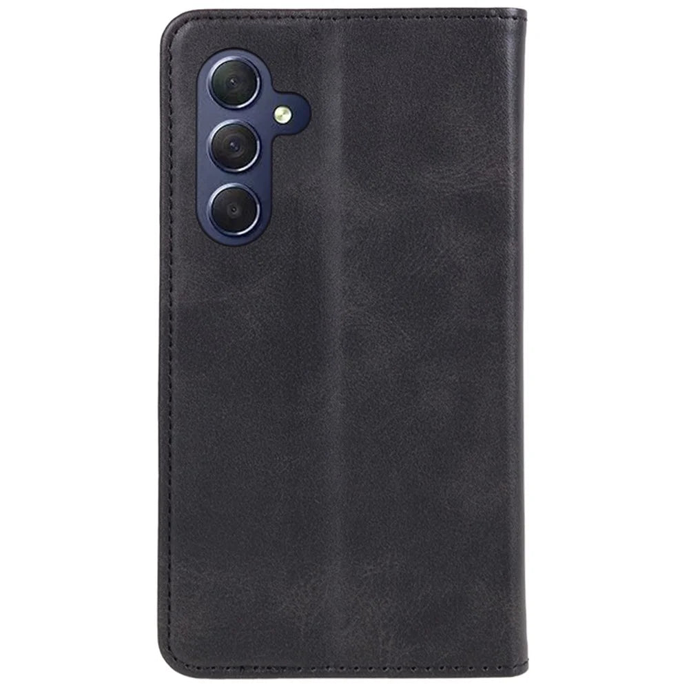 For Samsung Galaxy M54 5G / F54 5G Anti-drop PU Leather Stand Case Calf Texture Wallet  Phone Cover - Black - 7