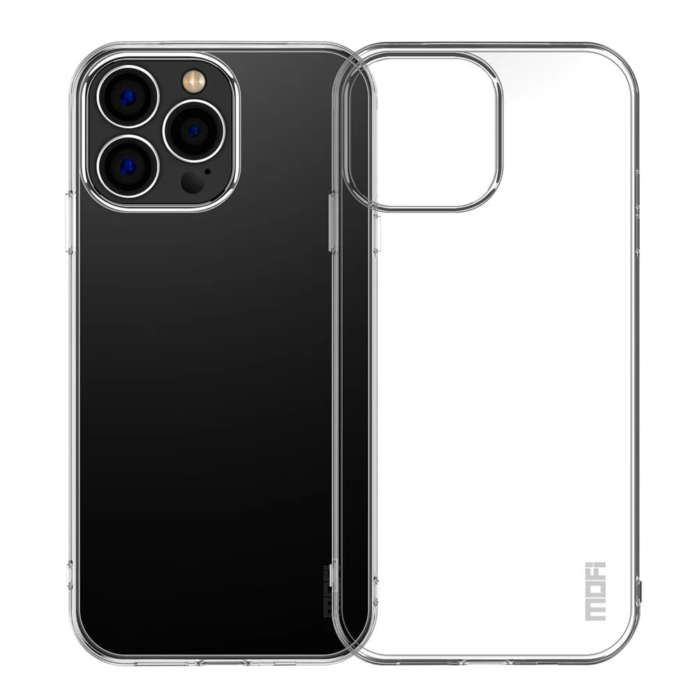 MOFI Transparent Phone Cover for iPhone 15 Pro Max , Anti-scratch Protective TPU Phone Case - 1