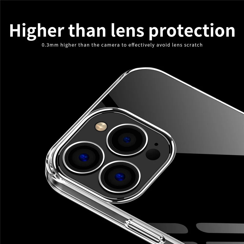 MOFI Transparent Phone Case for iPhone 15 Pro , Soft TPU Anti-drop Protective Phone Cover - 7