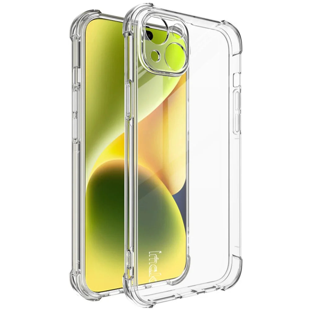 IMAK Anti-scratch Phone Case for iPhone 15 , Ultra Clear Back Cover Flexible TPU Phone Cover - Transparent - 1