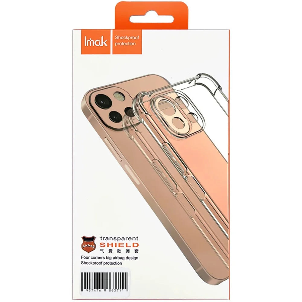 IMAK For iPhone 15 Plus Phone Case Four Corner Shock-Absorbed Clear Back Cover Soft TPU Phone Shell - Transparent - 7