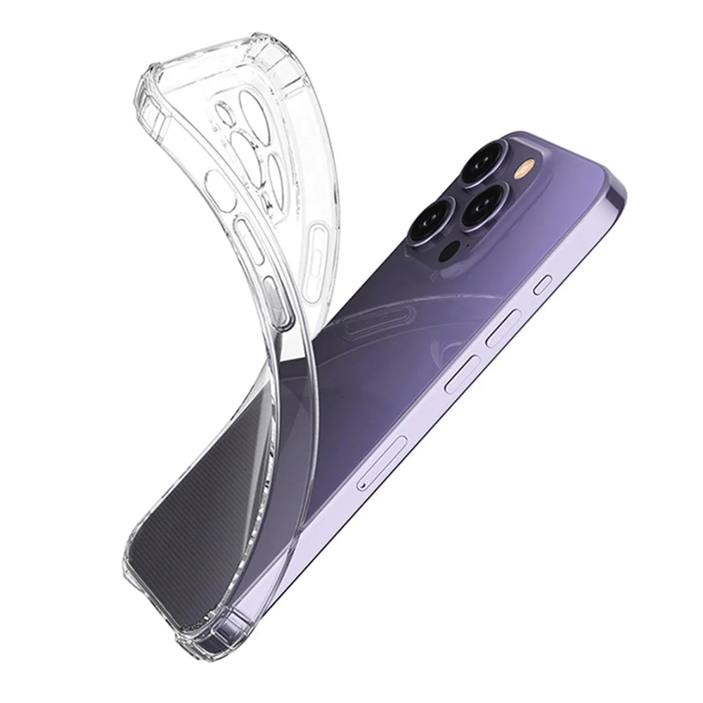 For iPhone 15 Pro Phone Case Anti-Scratch TPU Shell Super Clear Four Corner Drop Protection Phone Cover - 2