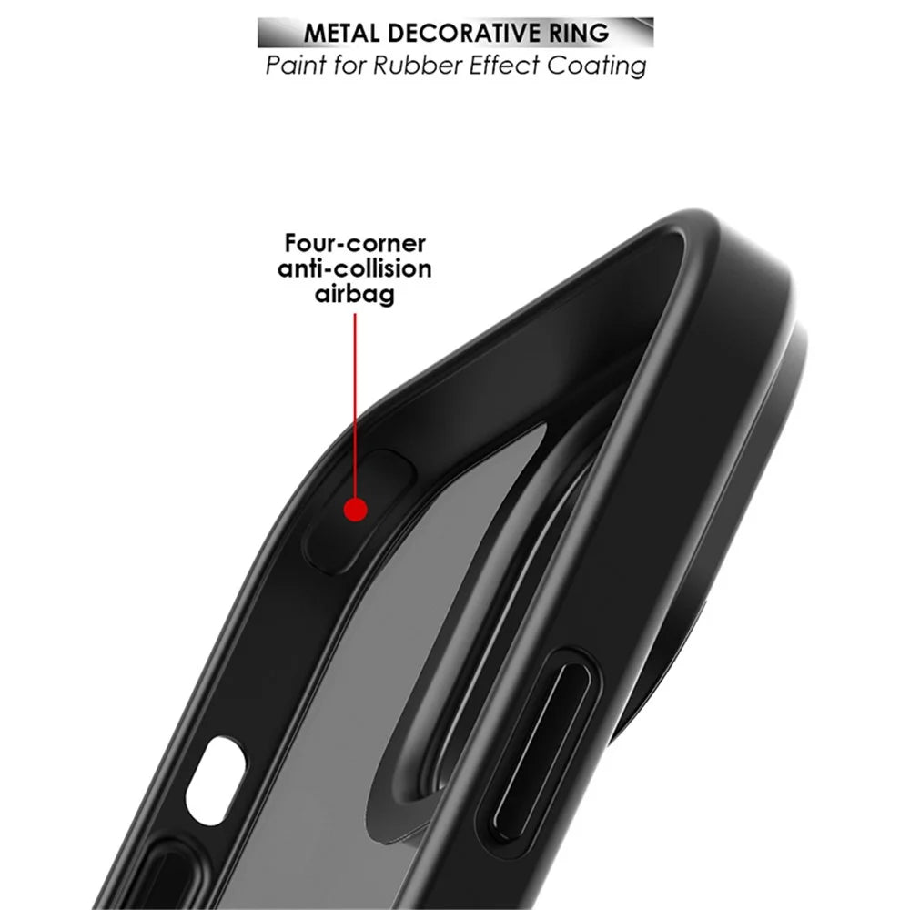 For iPhone 15 Pro Max Translucent Matte Phone Case TPU+PC Magnetic Cover Compatible with MagSafe - Sapphire - 2